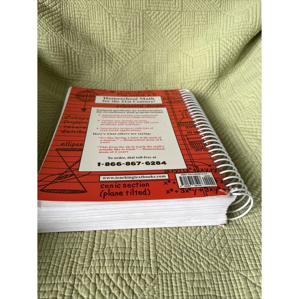 Algebra 2: A Teaching Textbook - Spiral-bound, by Greg and Shawn - Very Helpful